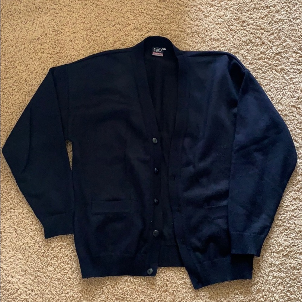 Solid dark navy cardigan